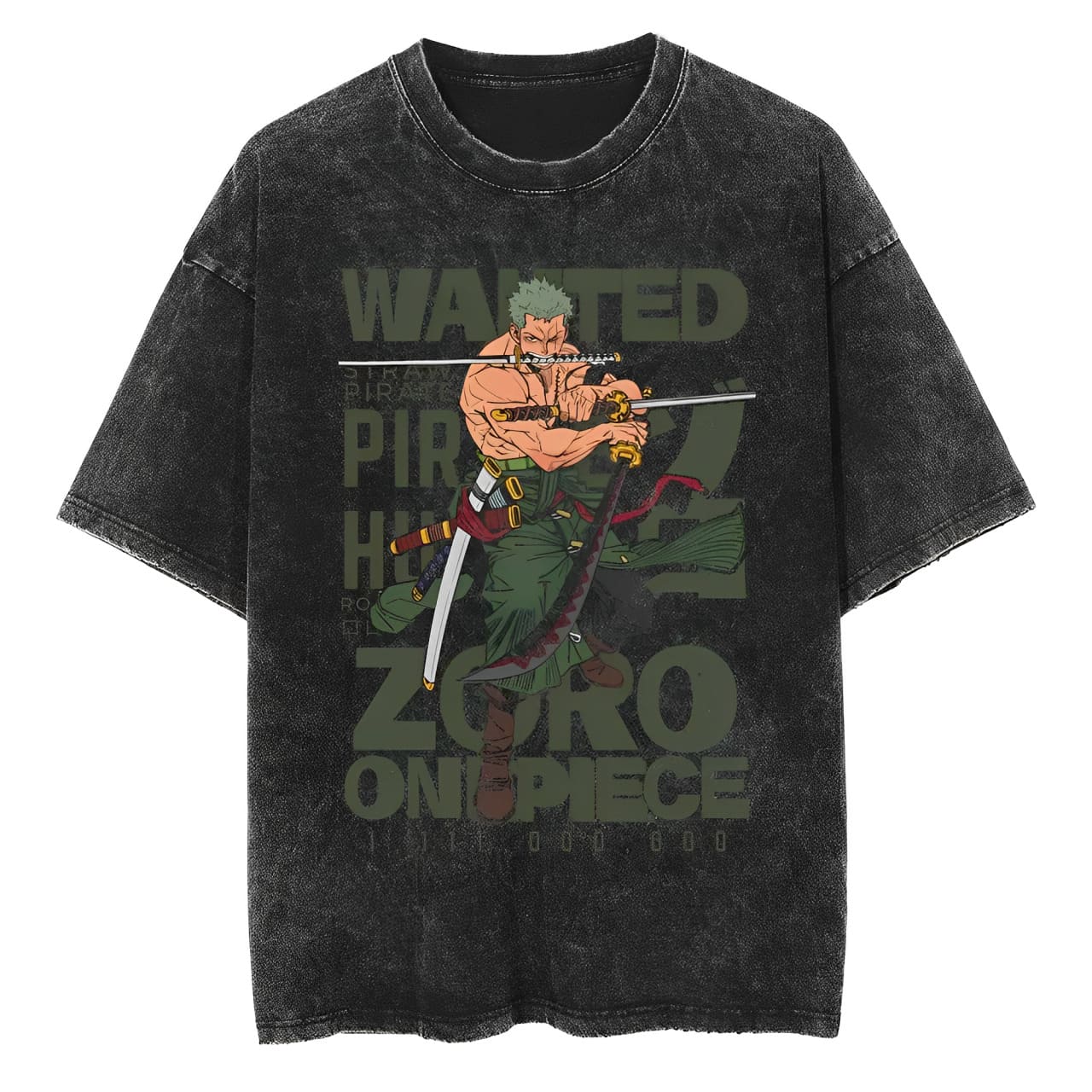 T-Shirt One Piece Pirate Hunter Wanted