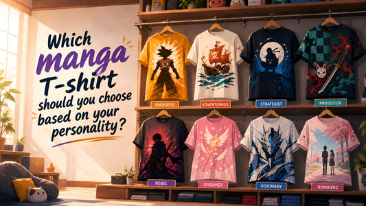 Une penderie avec plusieurs t-shirts manga