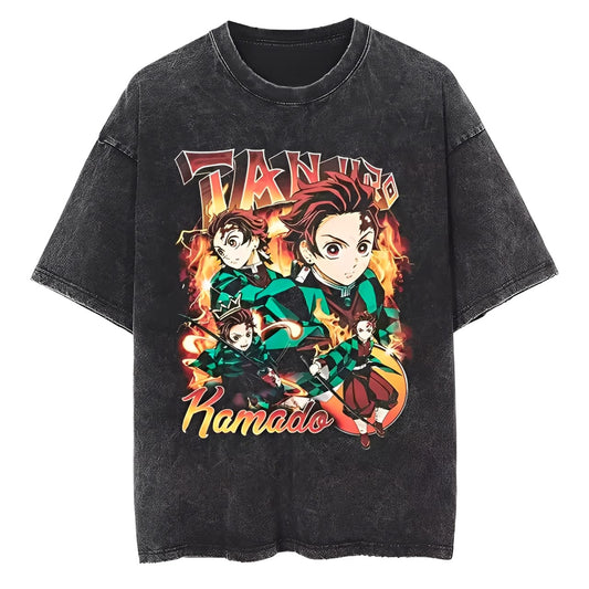 T-Shirt Demon Slayer Tanjiro Flame Hero
