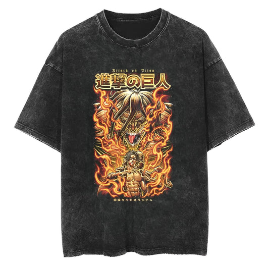 T-Shirt Attack on Titan Burning Monster