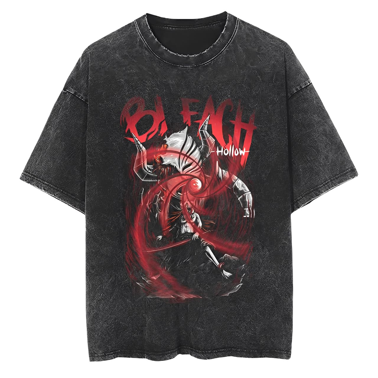 T-Shirt Bleach Red Spiral Rage