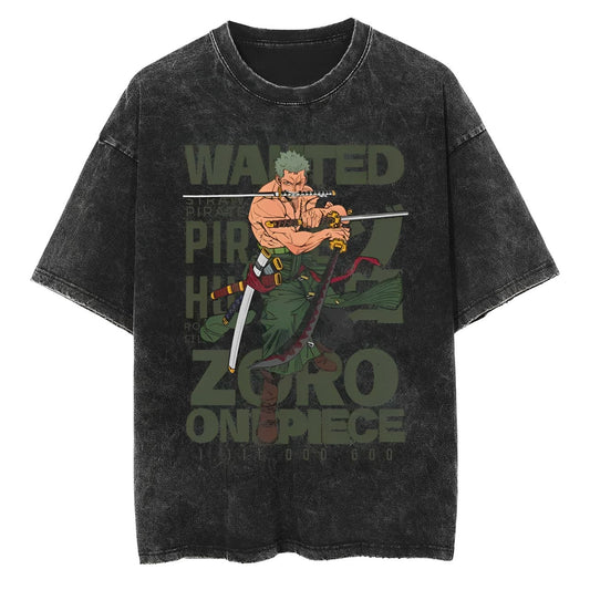 T-Shirt One Piece Pirate Hunter Wanted